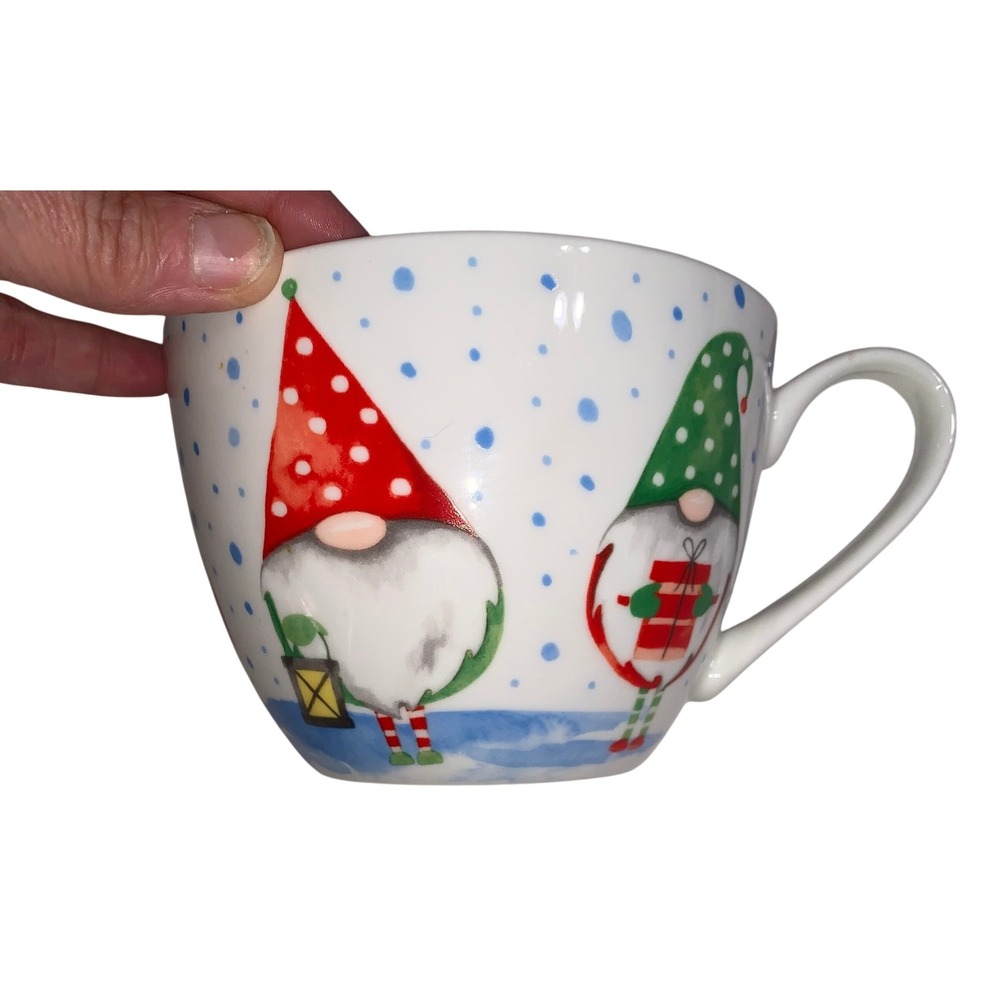 Gnome For Theโ Holidays Portobello By Design Bone China Christmas Large Mug 20oz